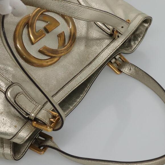 GUCCI Interlocking Tote Bag Leather Gold - Picture 6 of 16